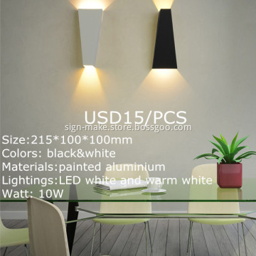Large Black Wall Sconce LED Lights with Cord